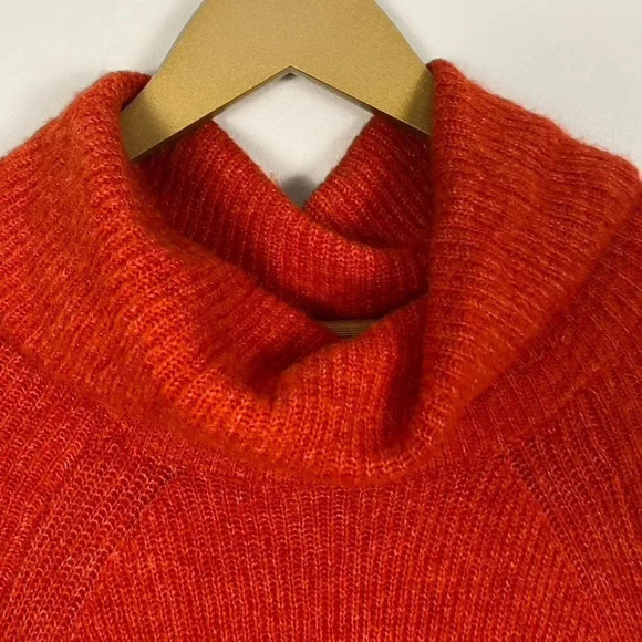 Ann Taylor LOFT Orange Cowl Neck Sweater Dress - Picture 5 of 14